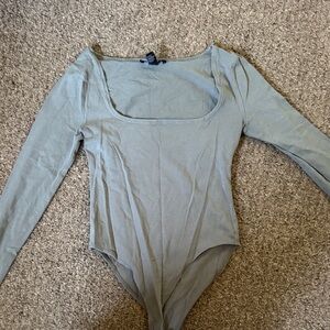 Long Sleeve Bodysuit in Sage Green
